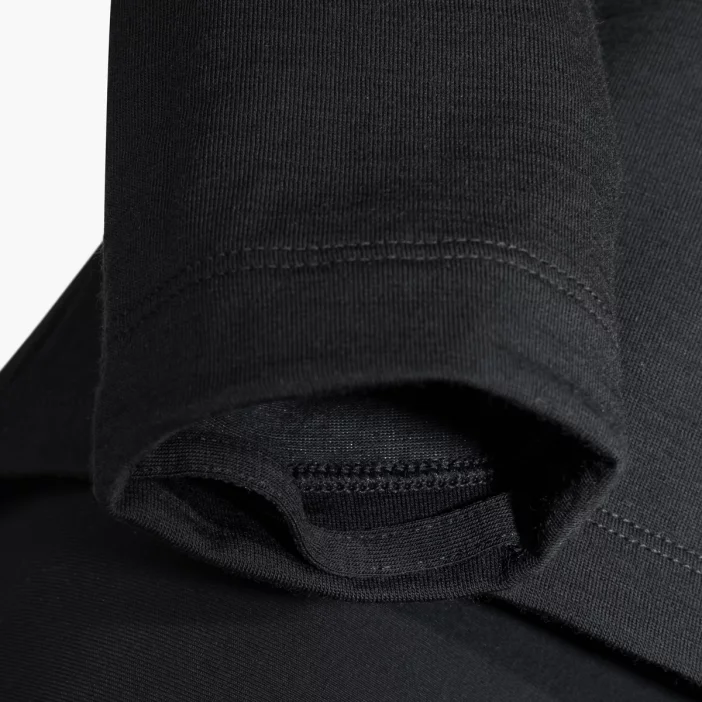 Voľná mikina z merino vlny so slučkami na palce a kapucňou