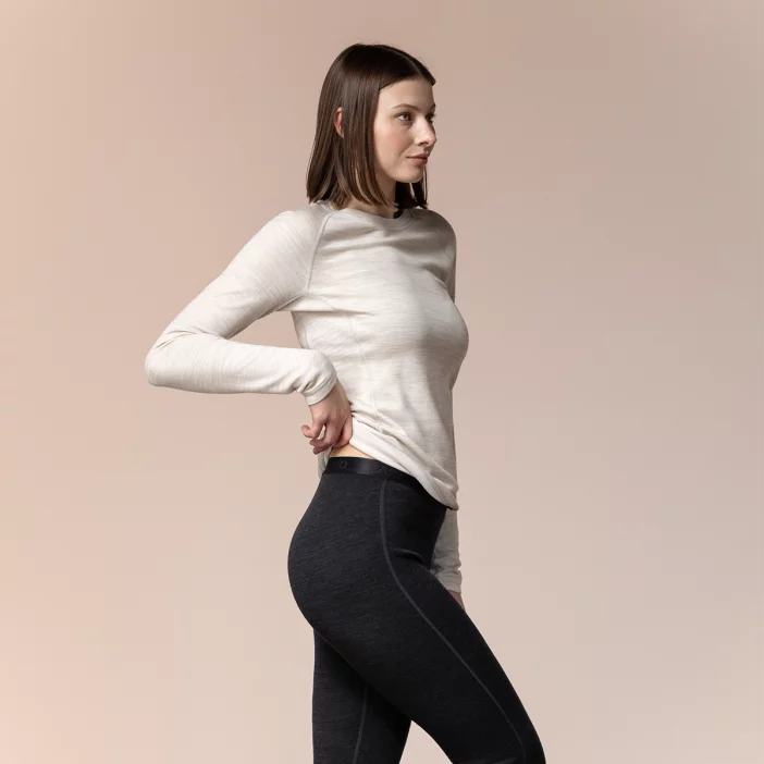 Hrejivá spodná vrstva s dlhým rukávom z merino vlny