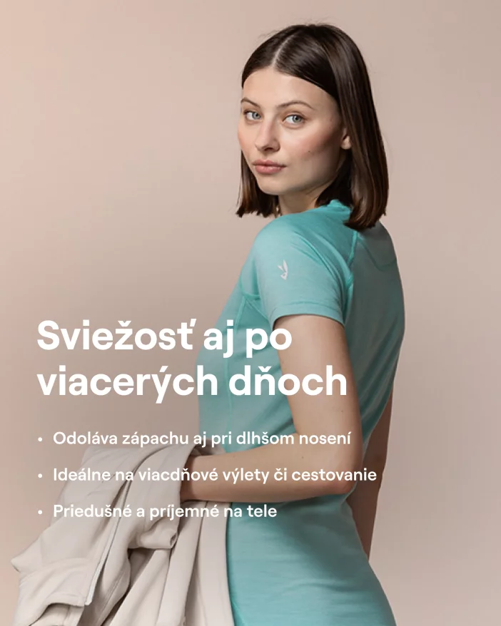 Krátkorukávové tričko z jemnej merino vlny.