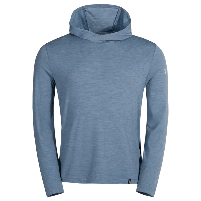 Voľná mikina z merino vlny so slučkami na palce a kapucňou