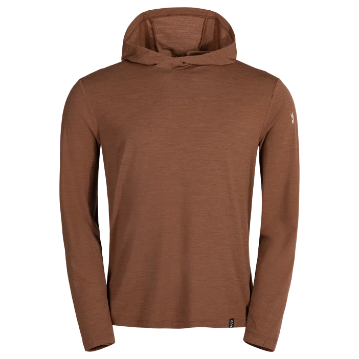 Voľná mikina z merino vlny so slučkami na palce a kapucňou