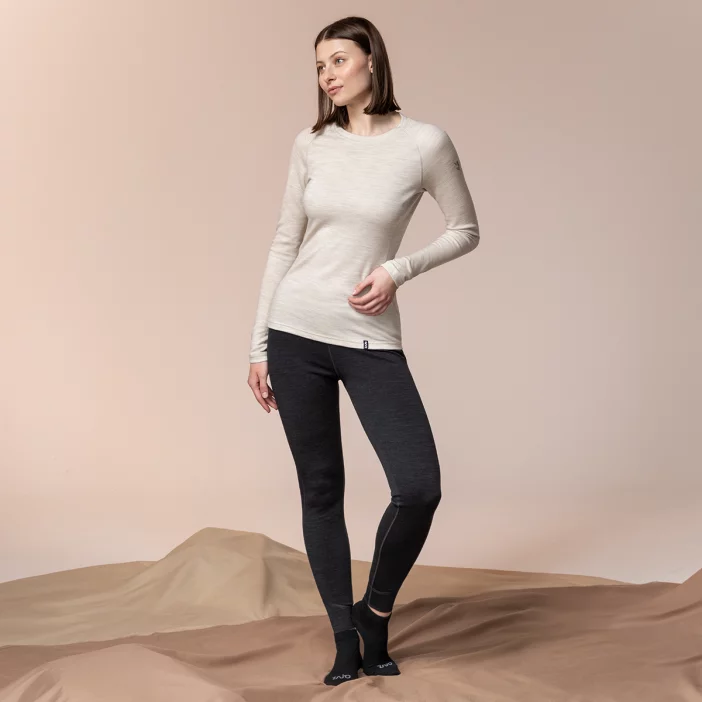 Hrejivá spodná vrstva s dlhým rukávom z merino vlny
