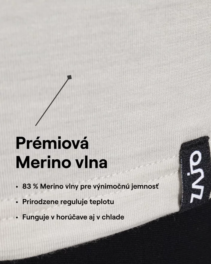 Voľné tričko s átkymi rukávmi z prvotriednej merino vlny