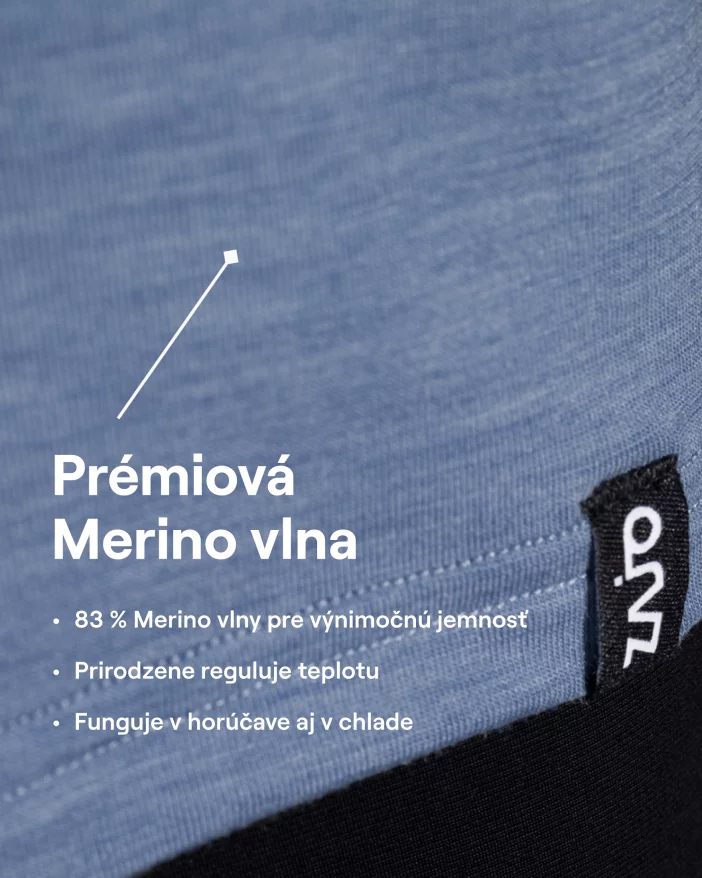 Voľné tričko s átkymi rukávmi z prvotriednej merino vlny