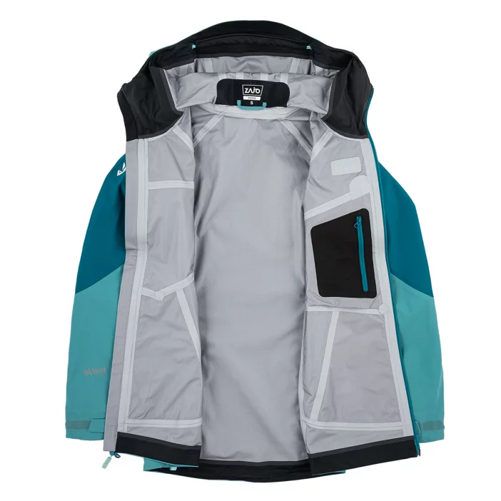 Nepremokavá hardshellová bunda s priedušnou membránou.