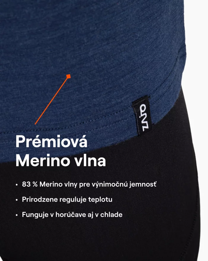 Voľné tričko s átkymi rukávmi z prvotriednej merino vlny