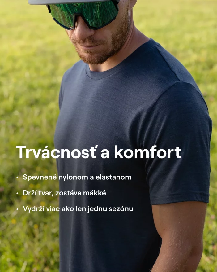 Voľné tričko s átkymi rukávmi z prvotriednej merino vlny