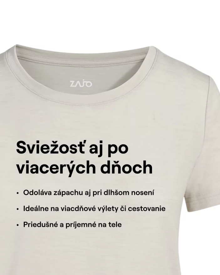 Voľné tričko s átkymi rukávmi z prvotriednej merino vlny