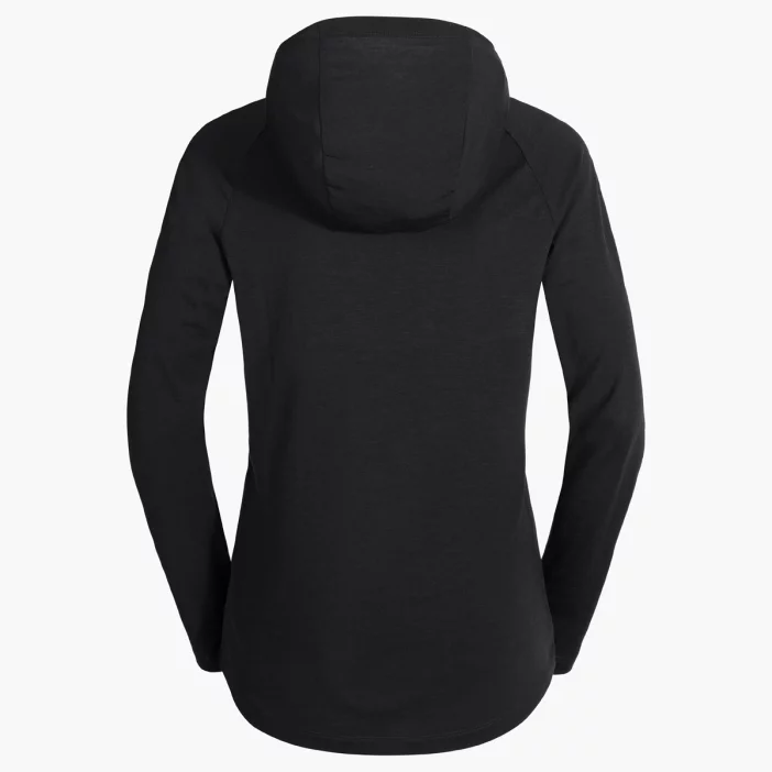 Voľná mikina z merino vlny so slučkami na palce a kapucňou