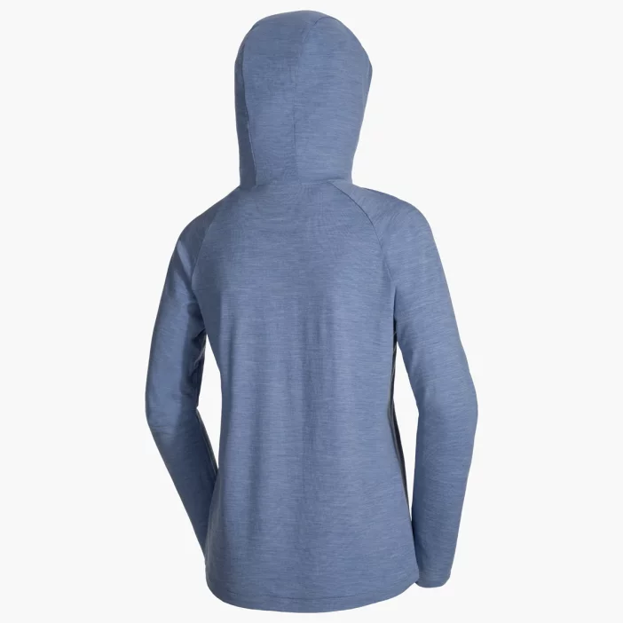 Voľná mikina z merino vlny so slučkami na palce a kapucňou