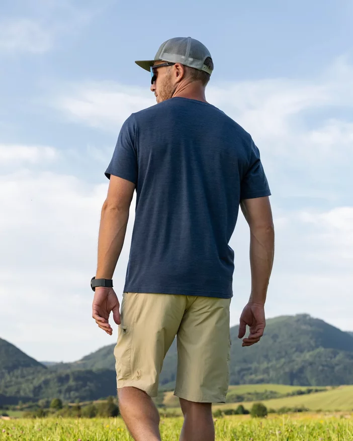 Voľné tričko s átkymi rukávmi z prvotriednej merino vlny