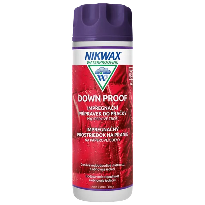 Prípravok pre ochranu oblečenia a výbavy s páperovou výplňou