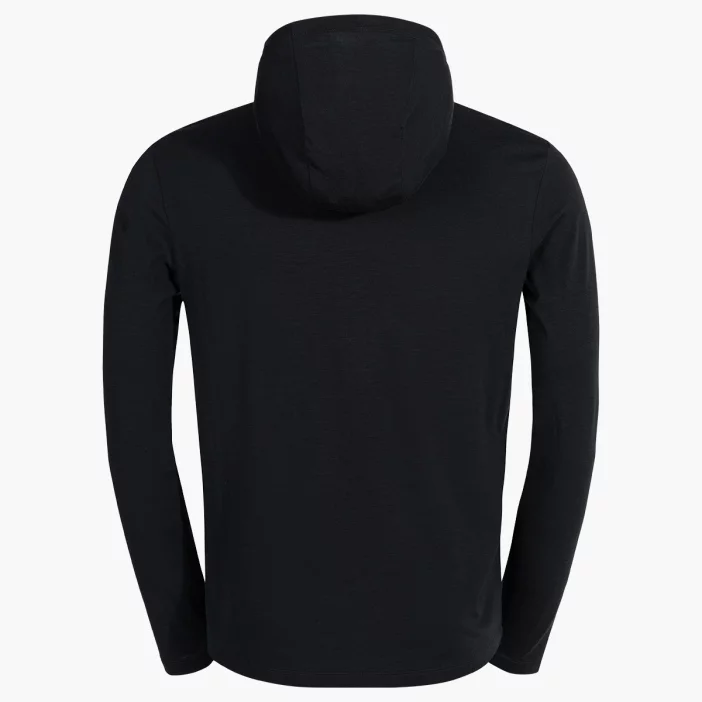 Voľná mikina z merino vlny so slučkami na palce a kapucňou