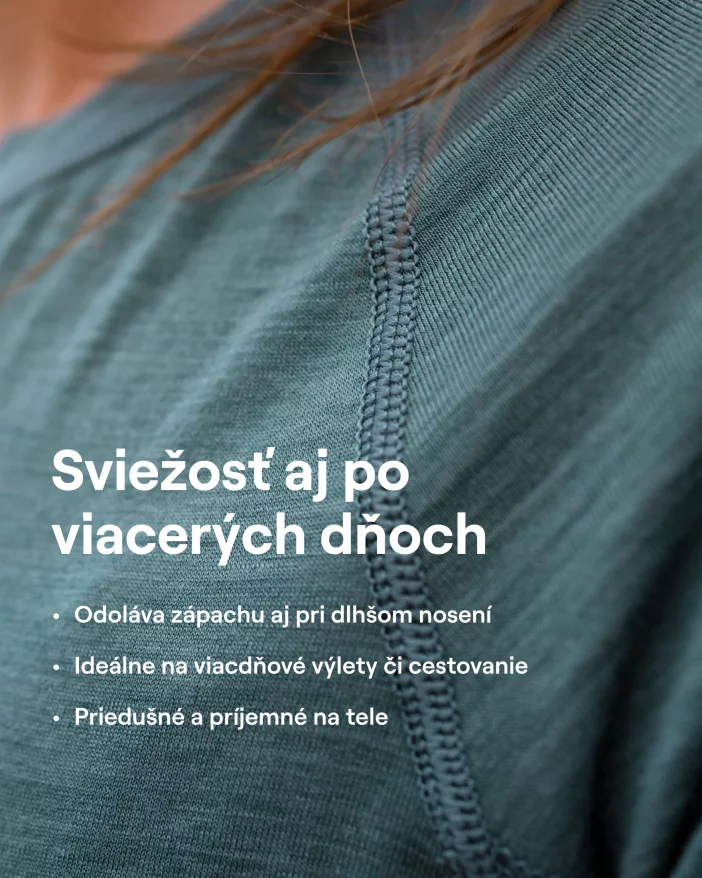 Krátkorukávové tričko z jemnej merino vlny.