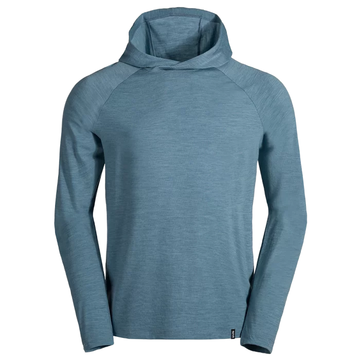 Voľná mikina z merino vlny so slučkami na palce a kapucňou