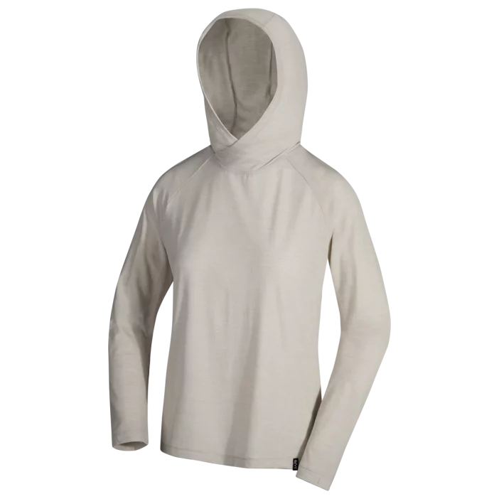 Voľná mikina z merino vlny so slučkami na palce a kapucňou