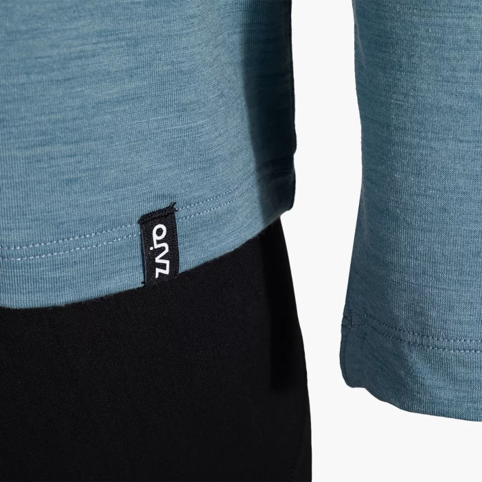 Voľná mikina z merino vlny so slučkami na palce a kapucňou