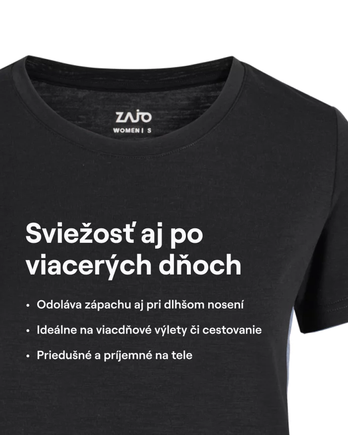 Voľné tričko s átkymi rukávmi z prvotriednej merino vlny