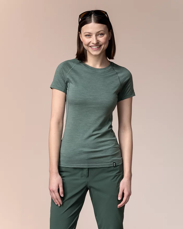 Krátkorukávové tričko z jemnej merino vlny.