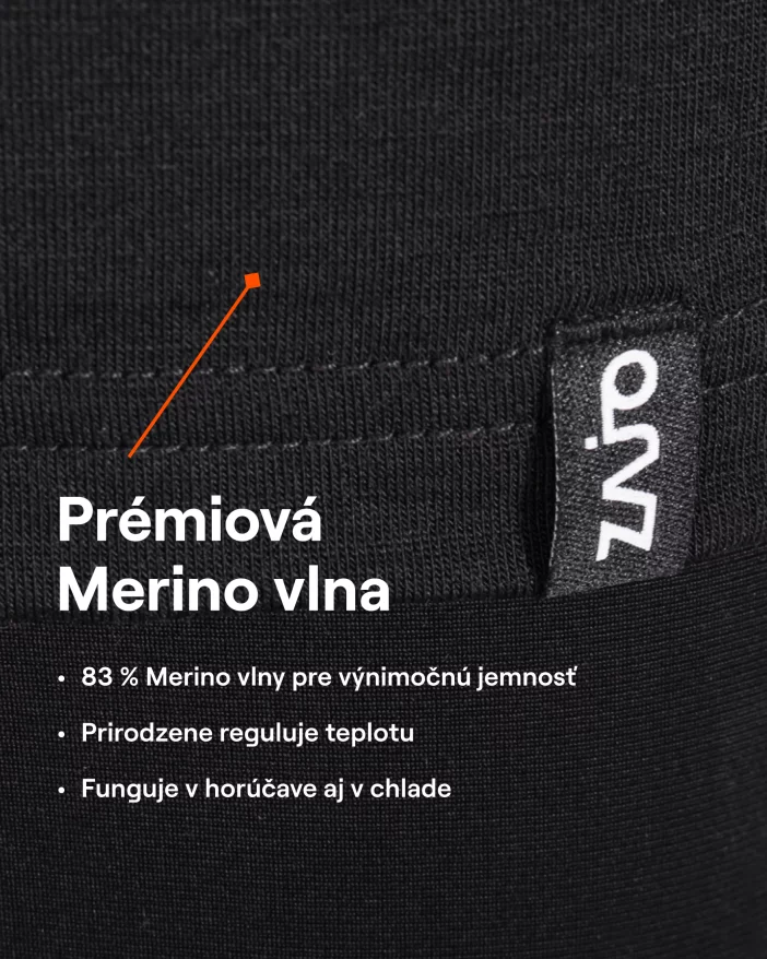 Voľné tričko s átkymi rukávmi z prvotriednej merino vlny