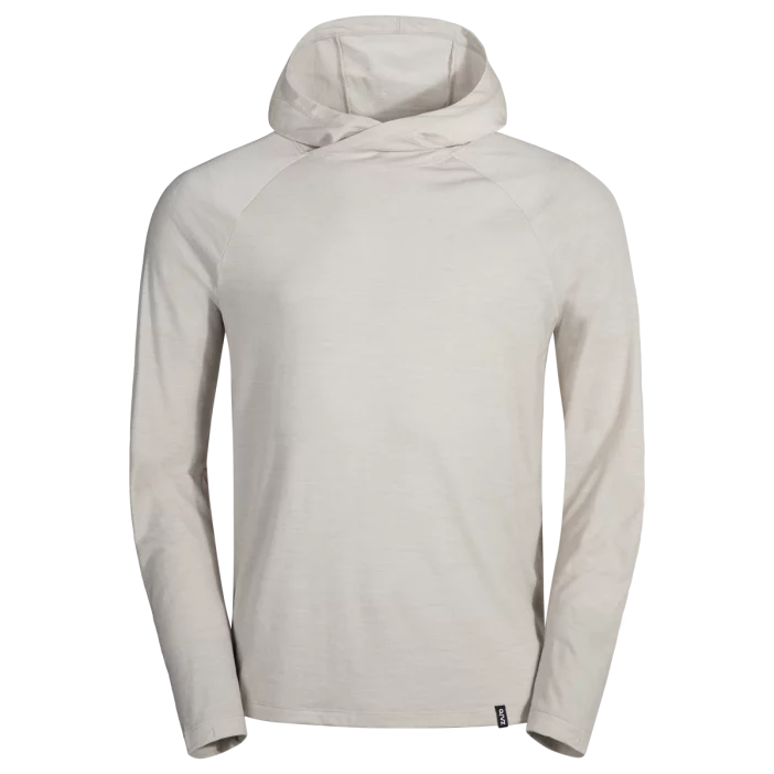 Voľná mikina z merino vlny so slučkami na palce a kapucňou