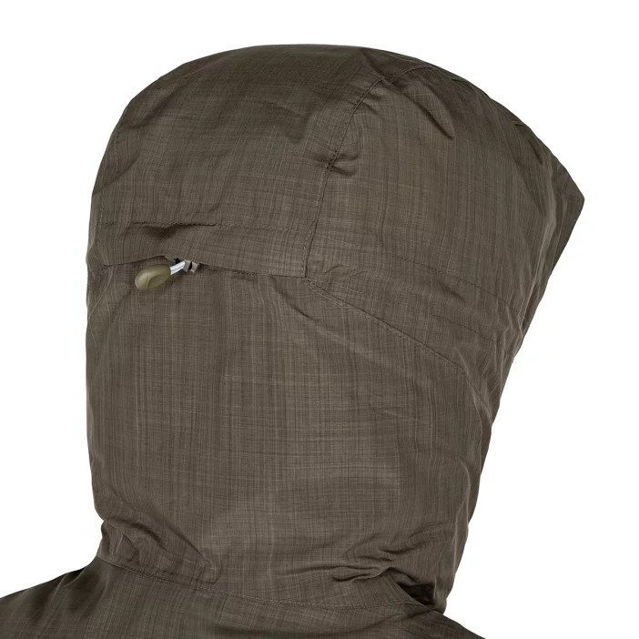 Nepremokavá bunda s priedušnými vlastnosťami.