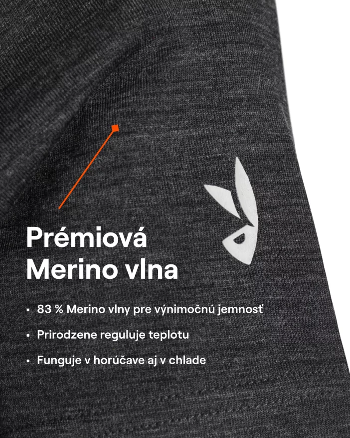 Krátkorukávové tričko z jemnej merino vlny.