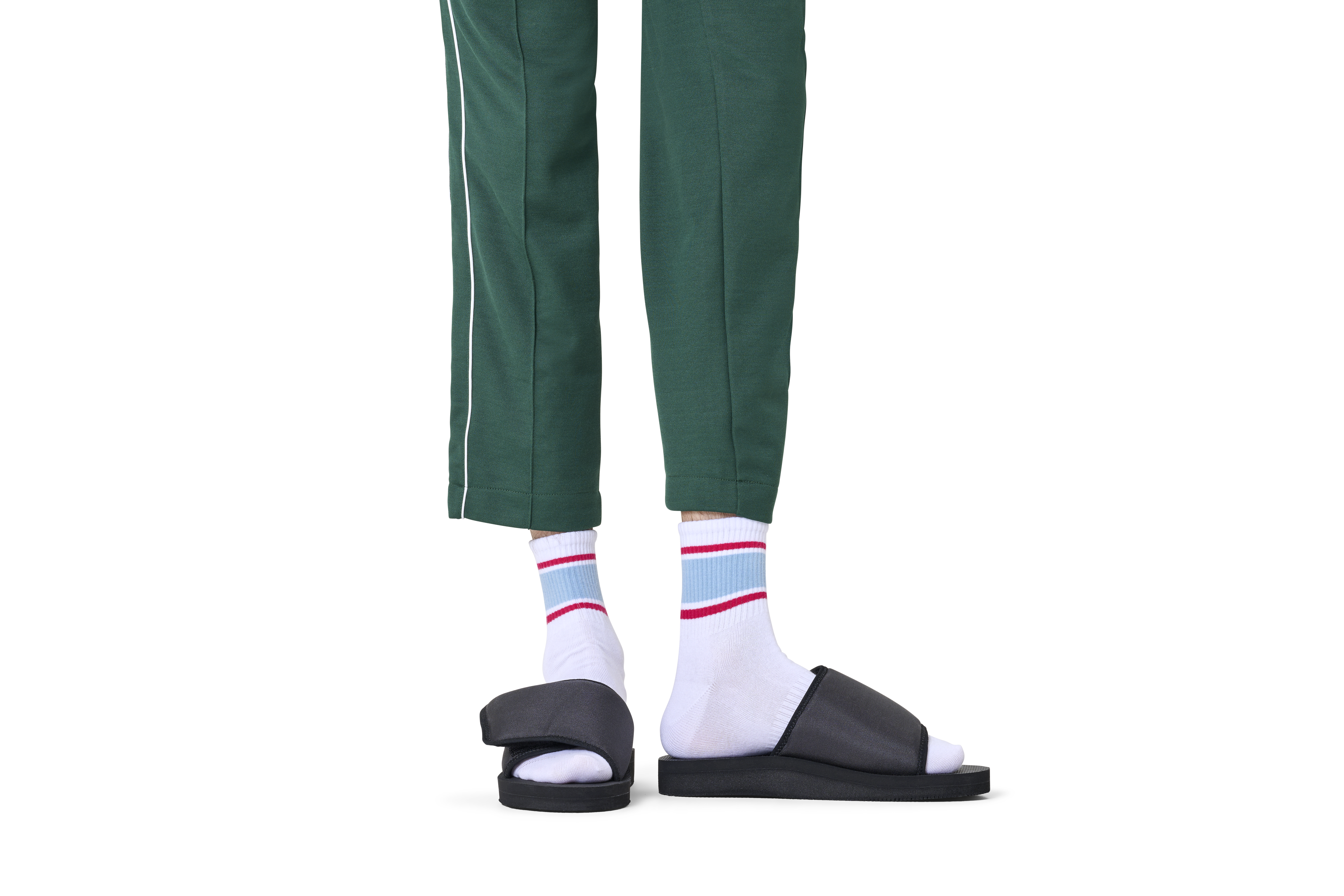 Simple Stripe 1/2 Crew Sneaker Sock