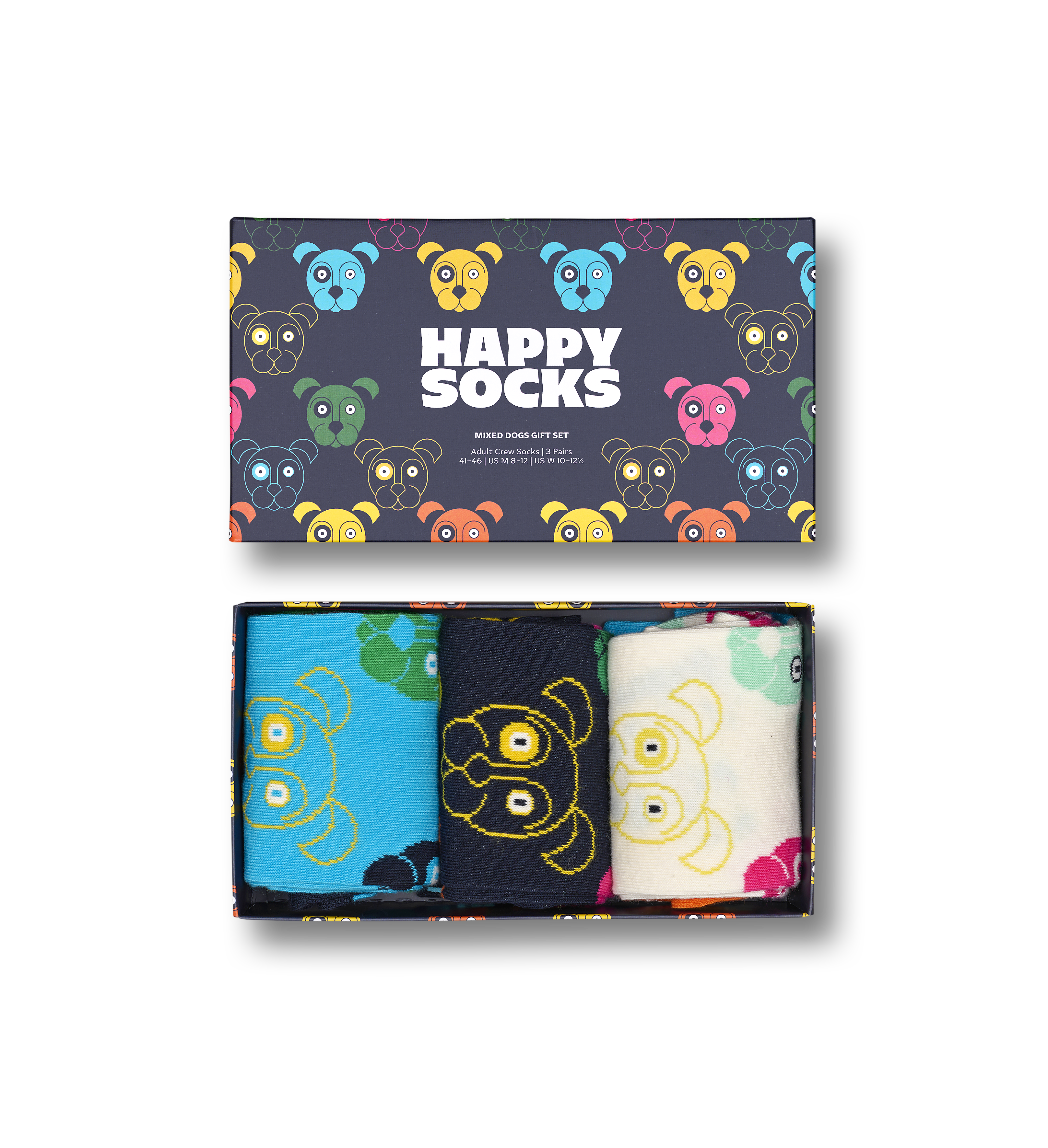 3-Pack Mixed Dog Socks Gift Set
