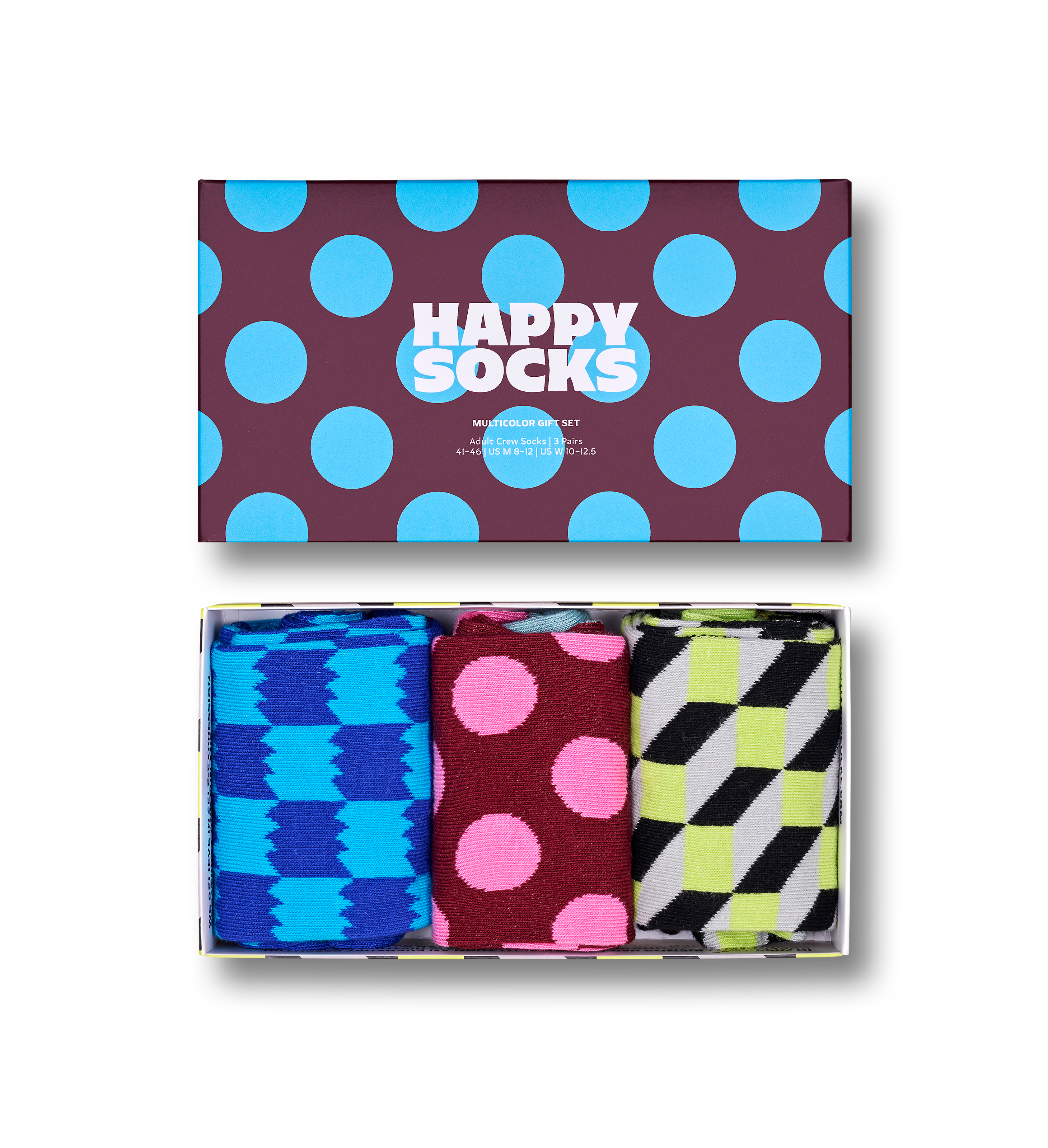 3-Pack Multicolor Socks Gift Set