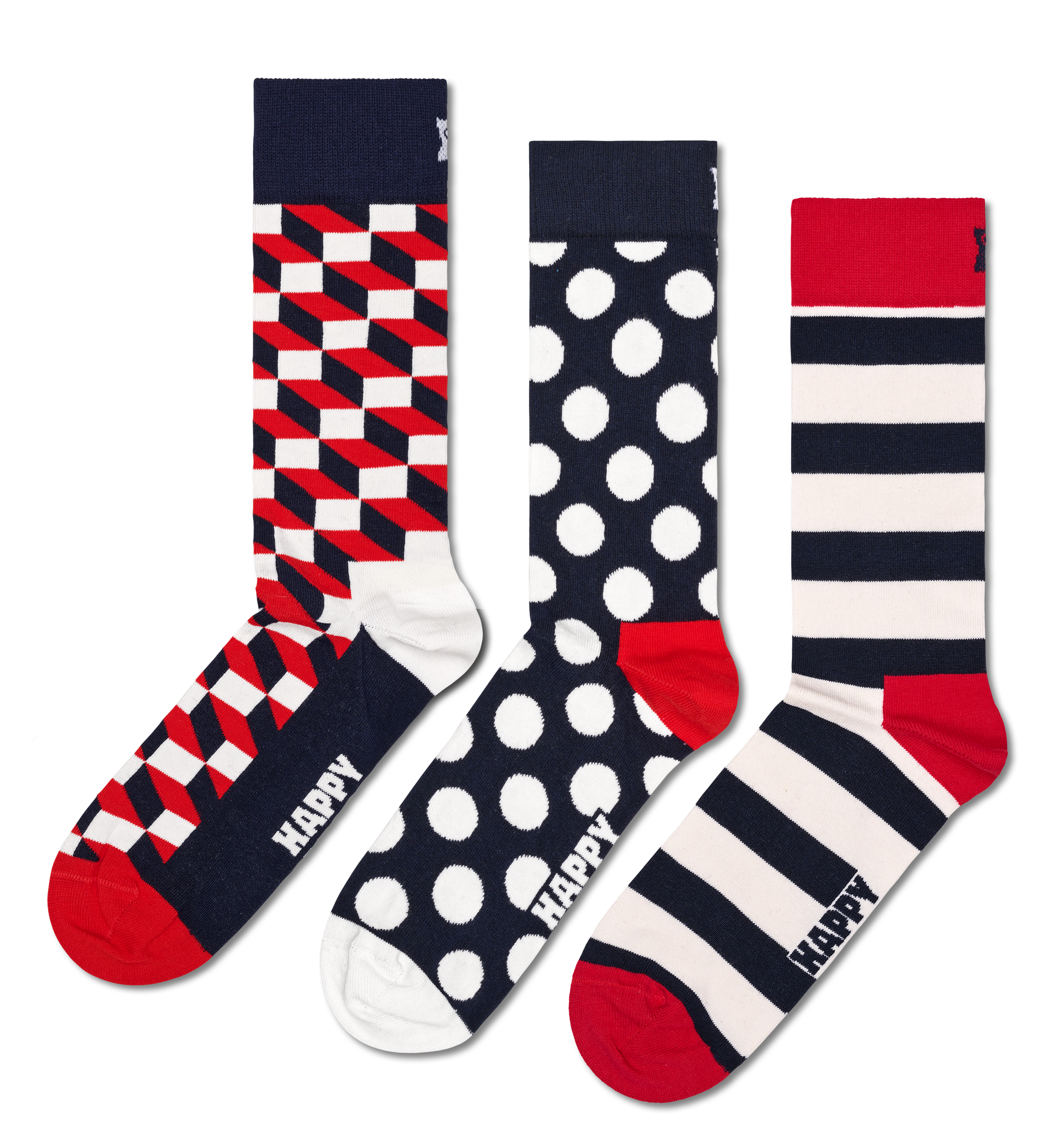 3-Pack Classic Filled Optic Socks
