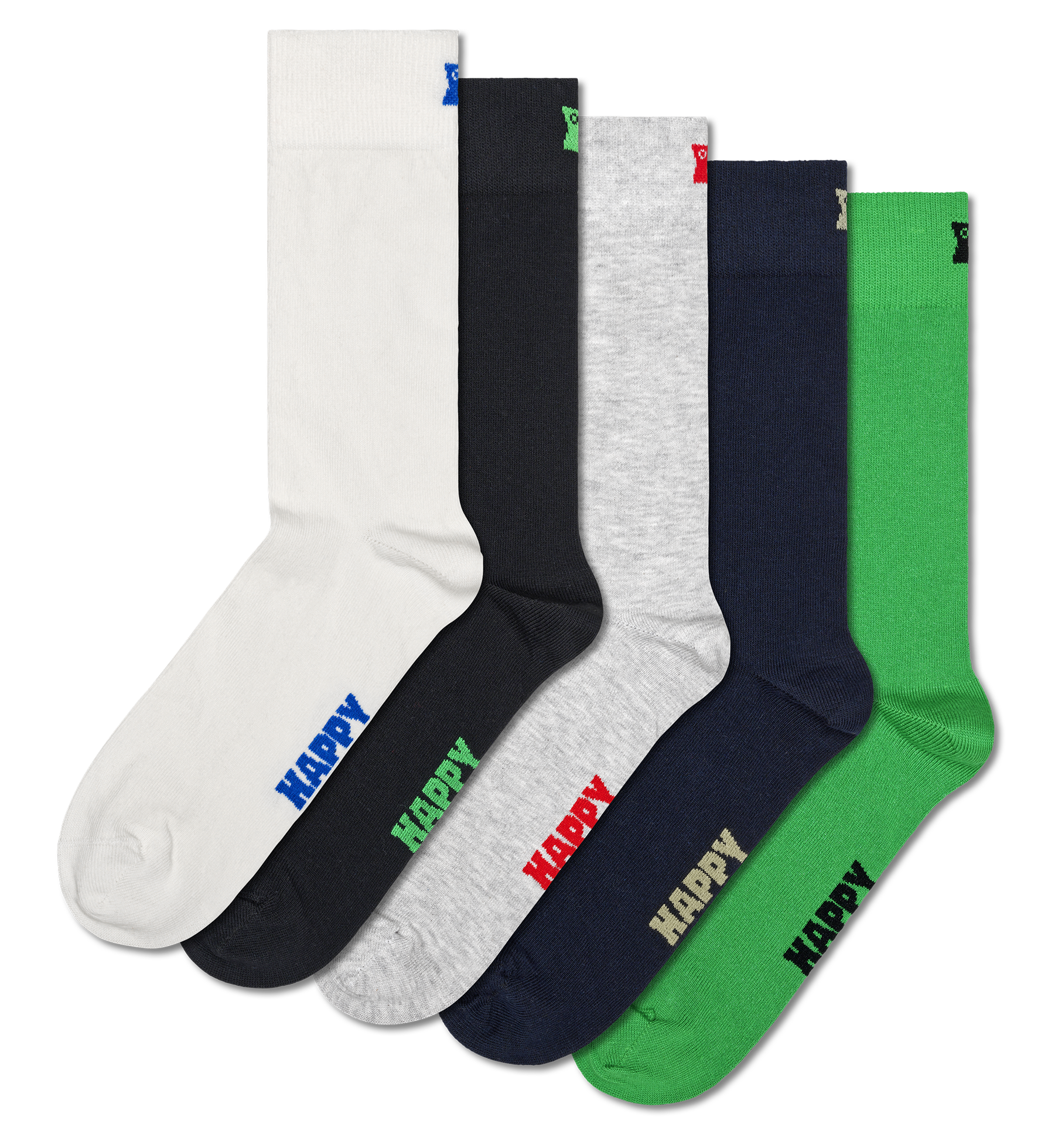 5-Pack Solid Socks