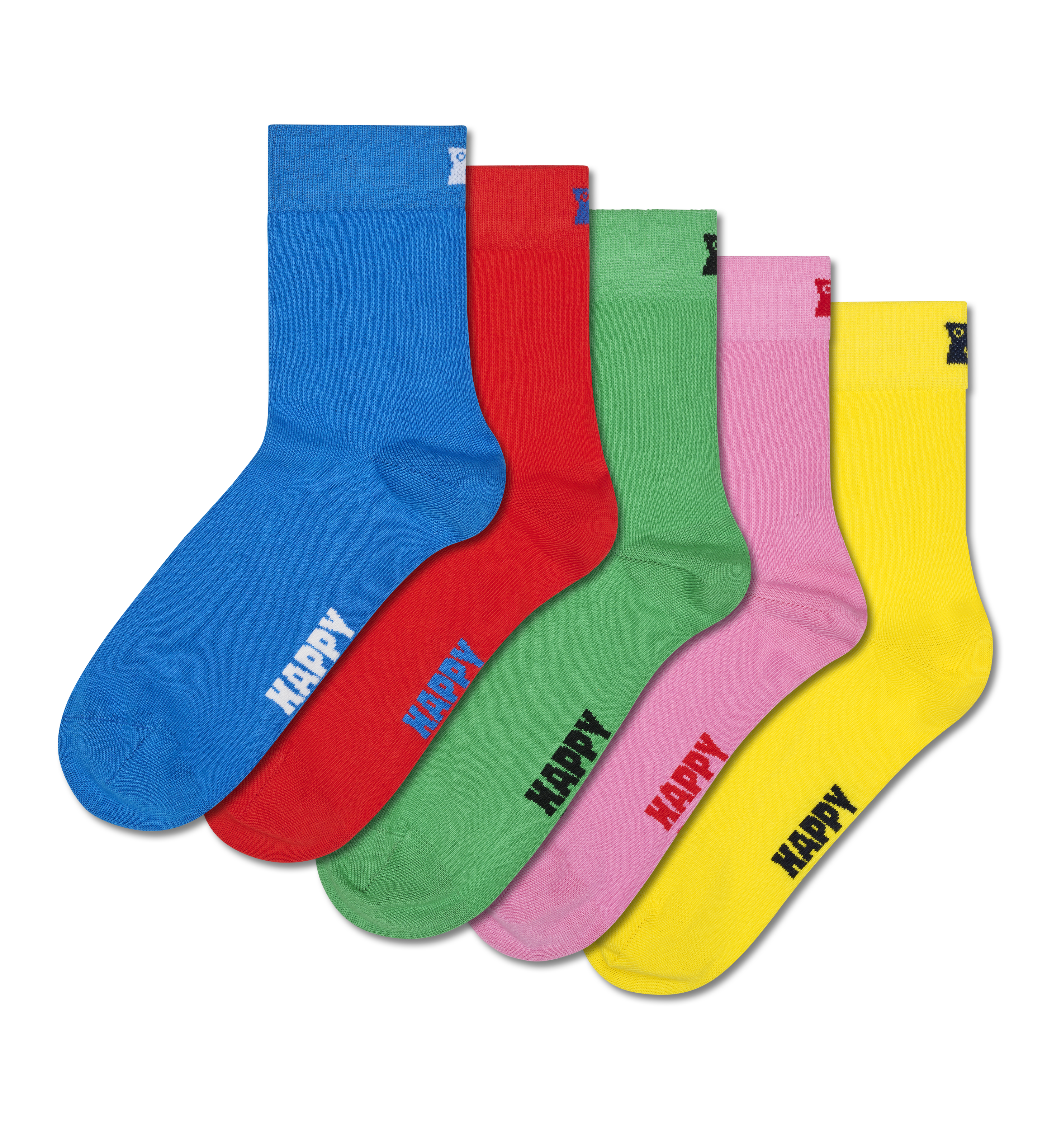 5-Pack Solid Short Crew Socks