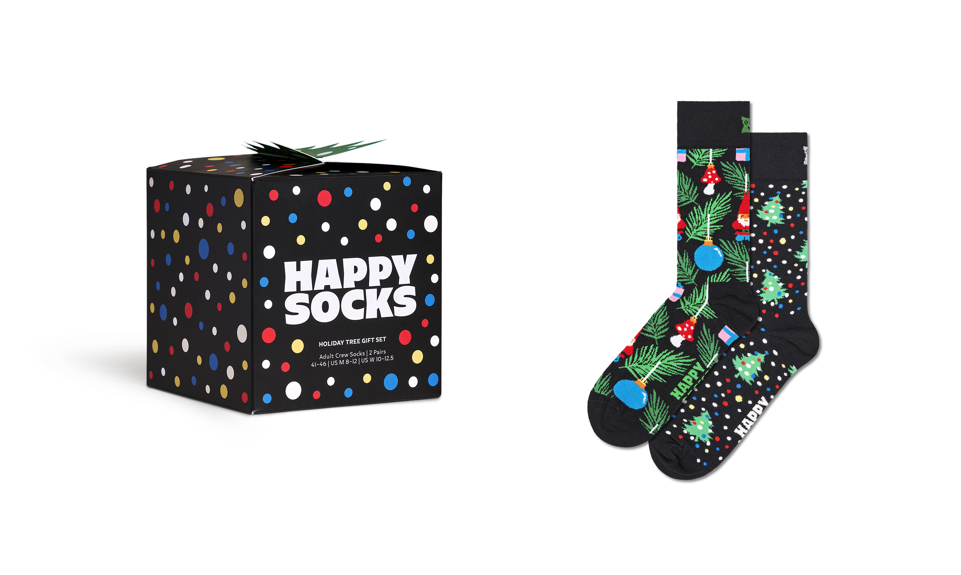 2-Pack Holiday Tree Socks Gift Set