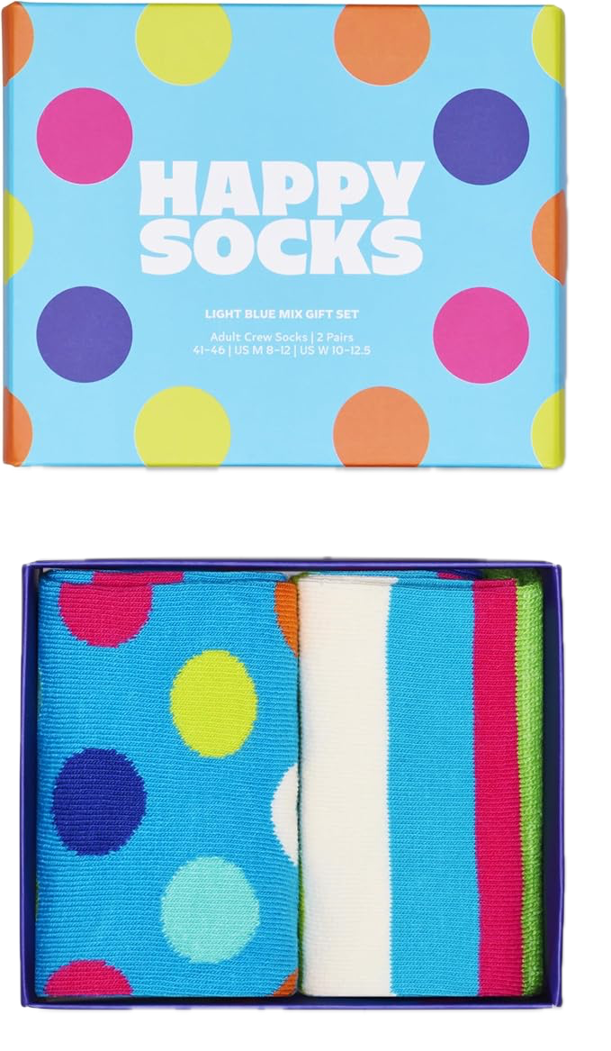 2-Pack Light Blue Mix Socks Gift Set