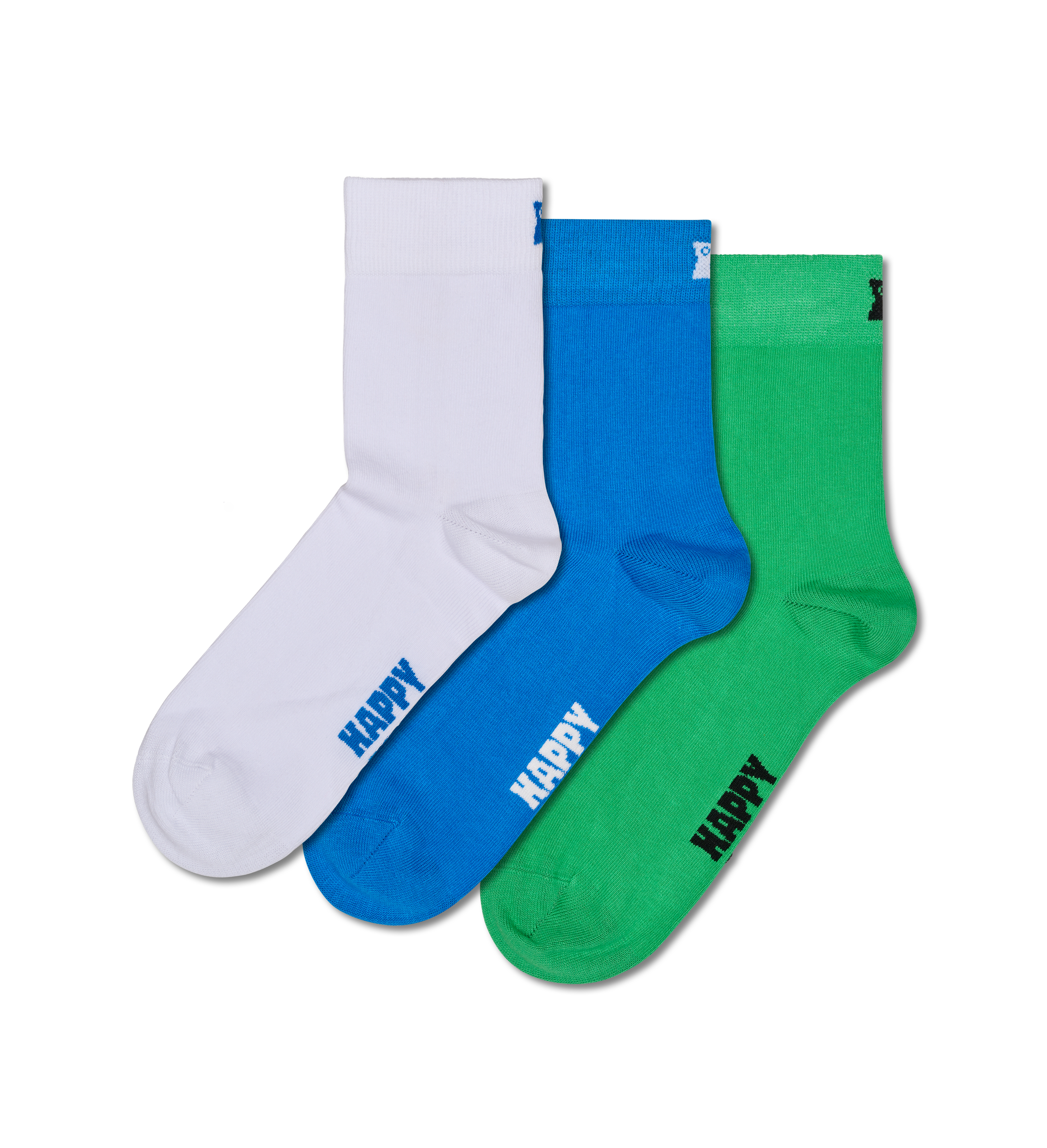 3-Pack Solid Short Crew Socks