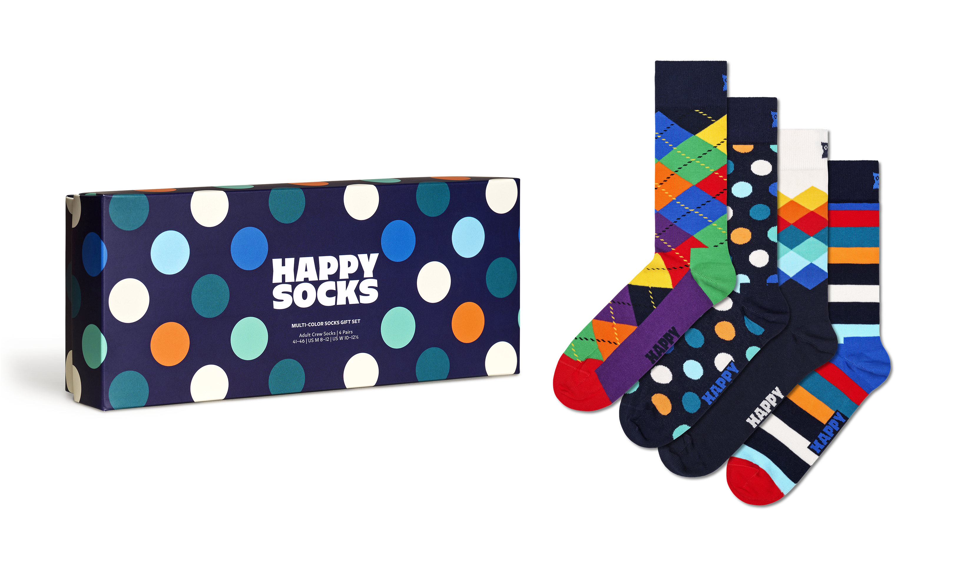 4-Pack Multi-Color Socks Gift Set