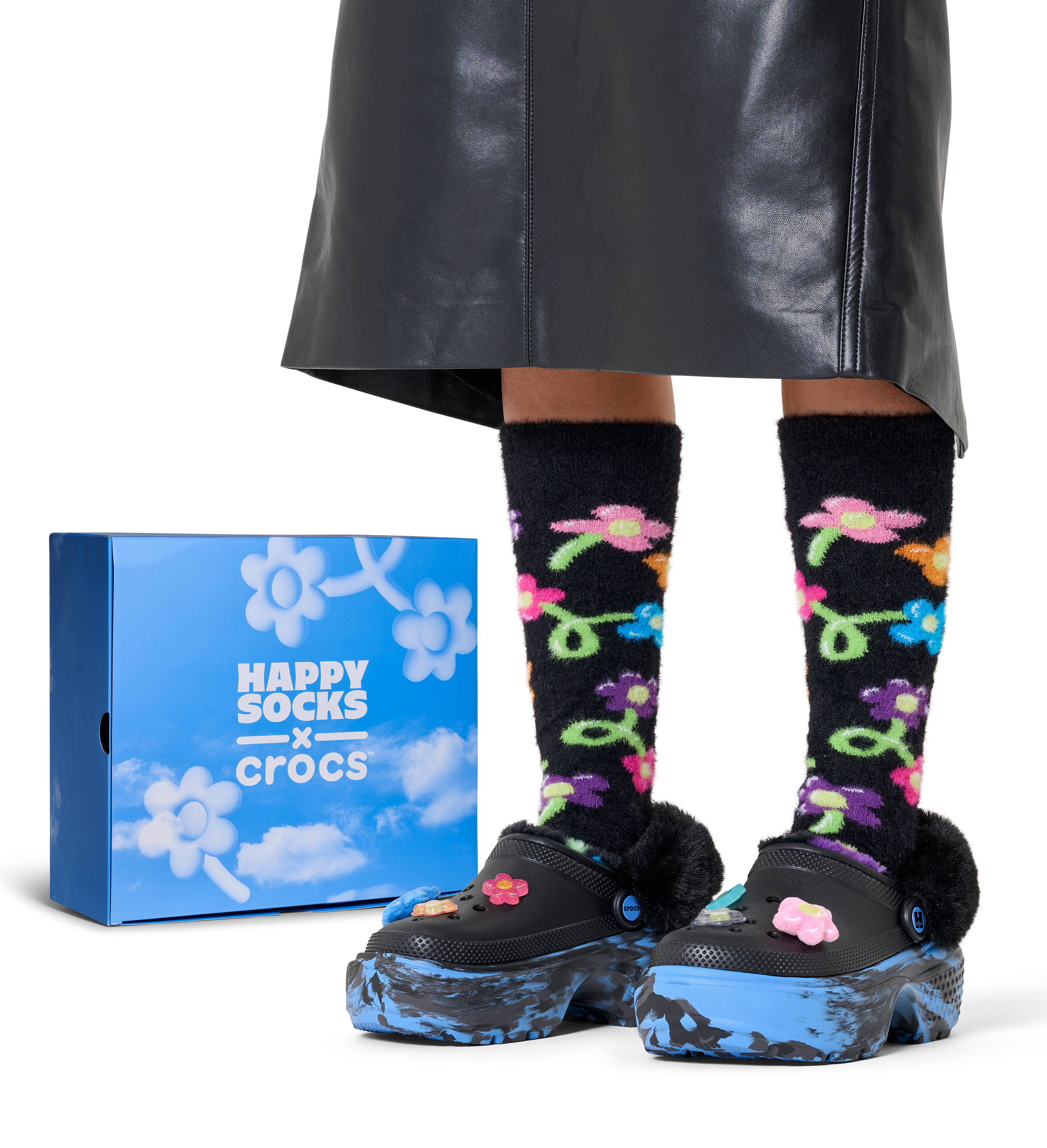 Happy Socks x Crocs - Balloon Flower Stomp Lined Clog