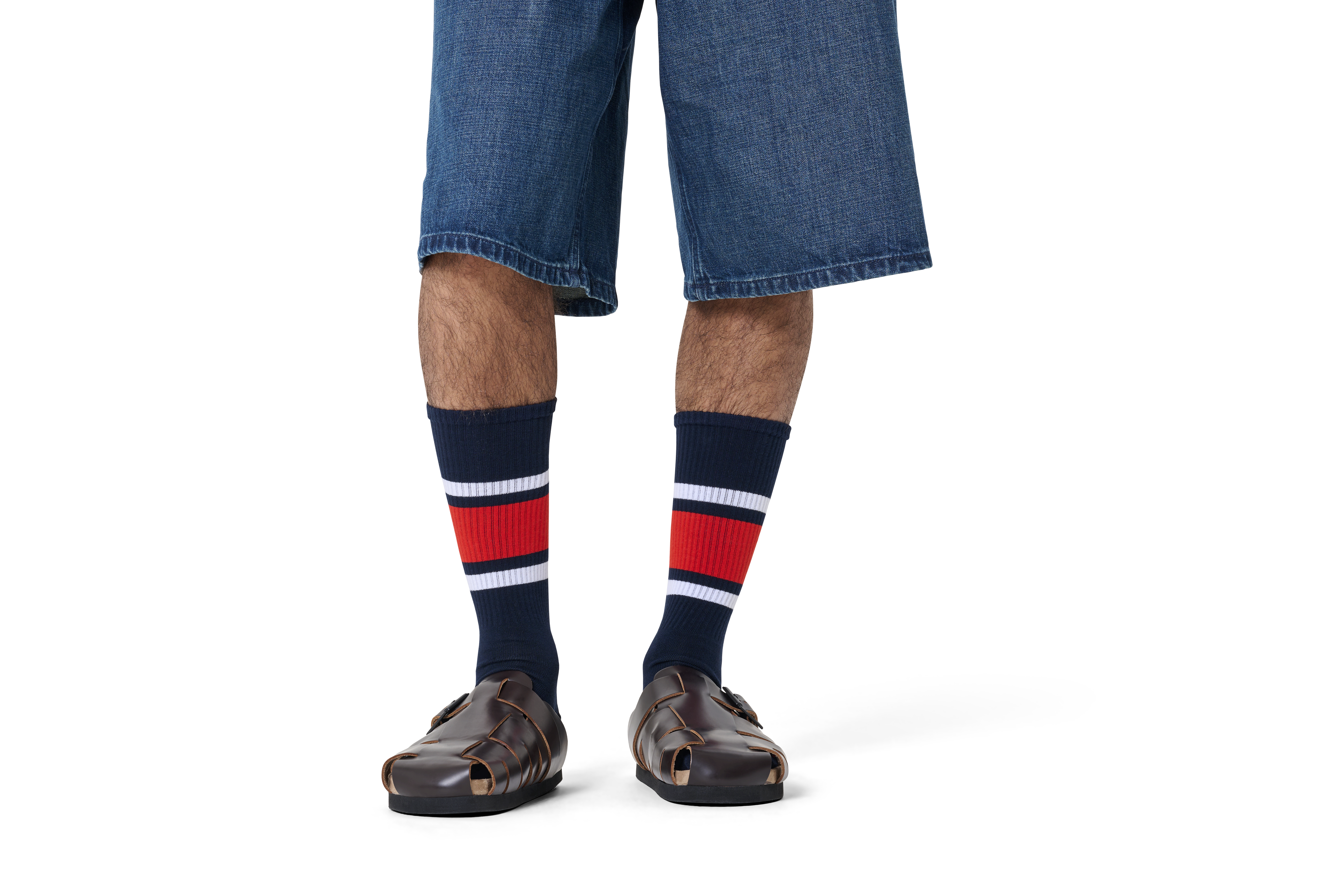 Simple Stripe Sneaker Sock