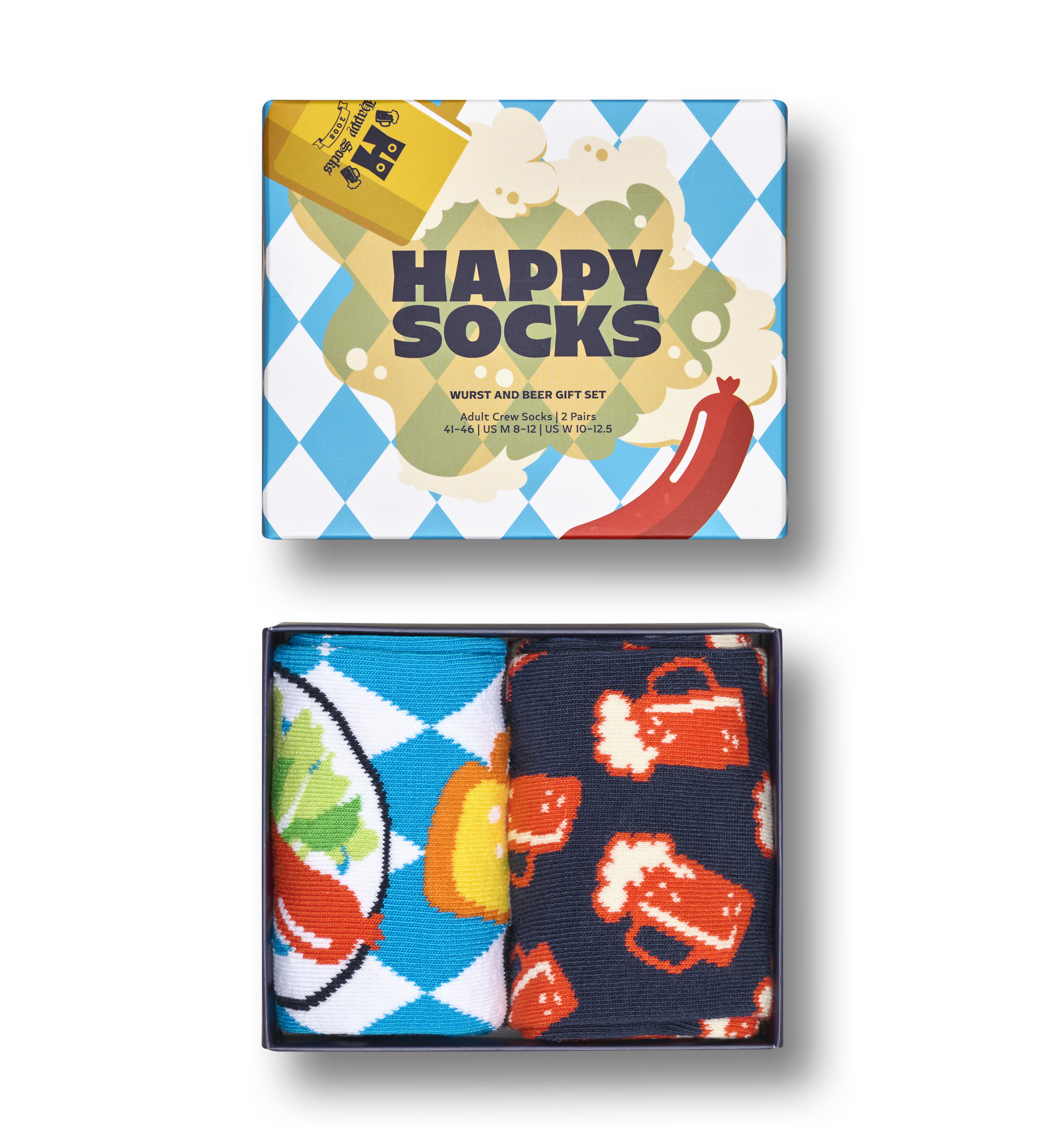 2-Pack Wurst And Beer Socks Gift Set