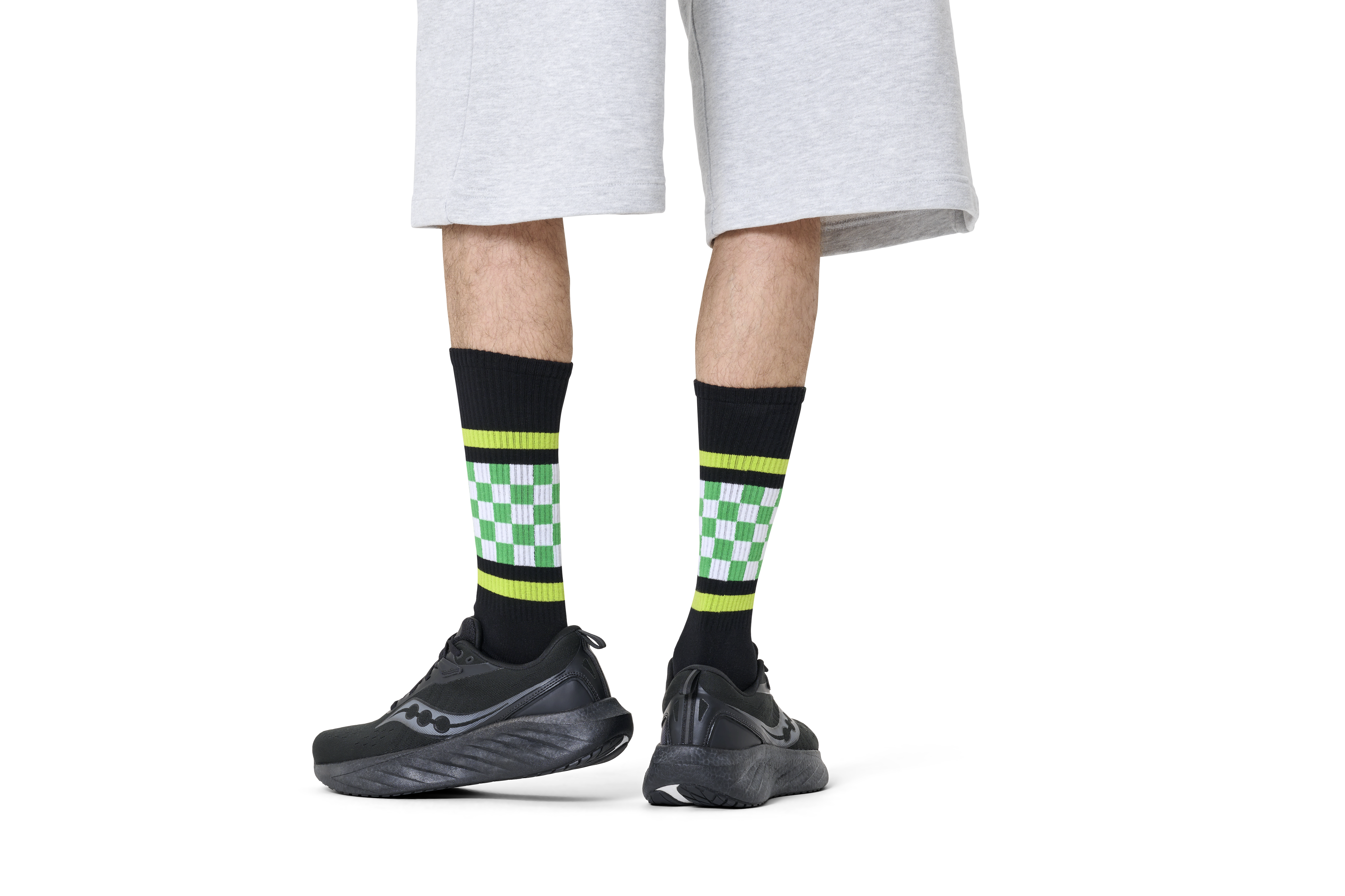 Checked Stripe Sneaker Sock