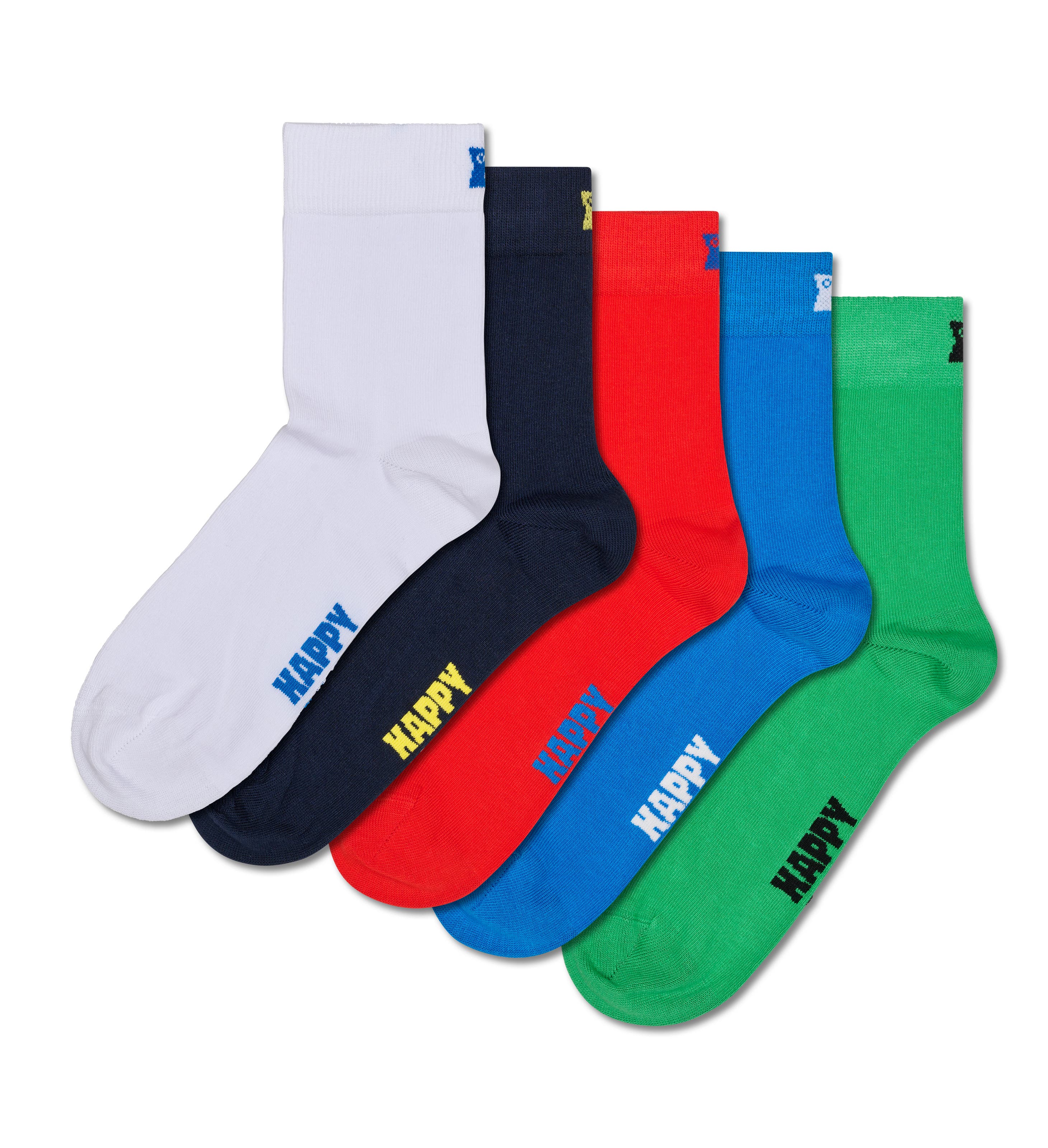 5-Pack Solid Short Crew Socks