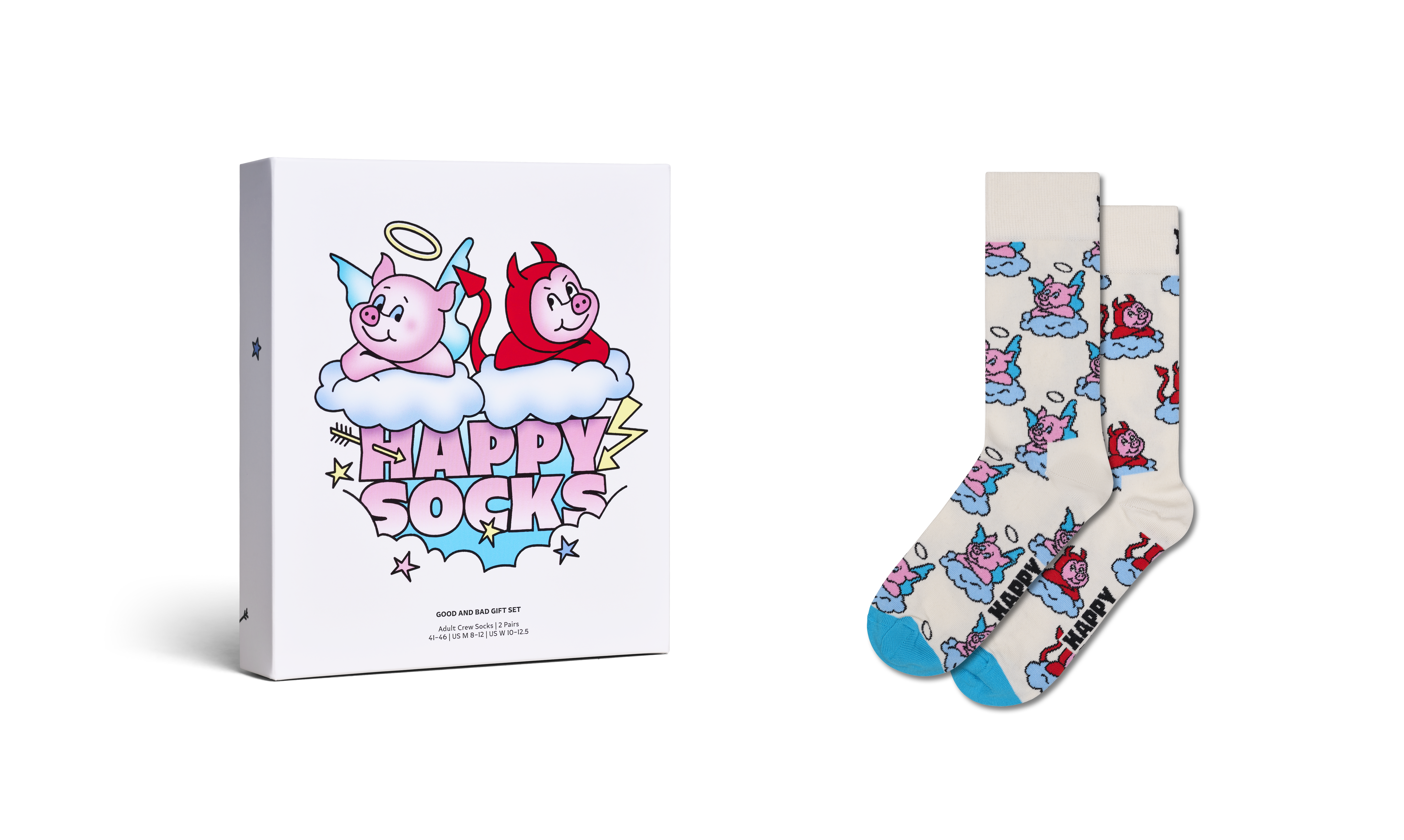 2-Pack Good Bad Pig Socks Gift Set