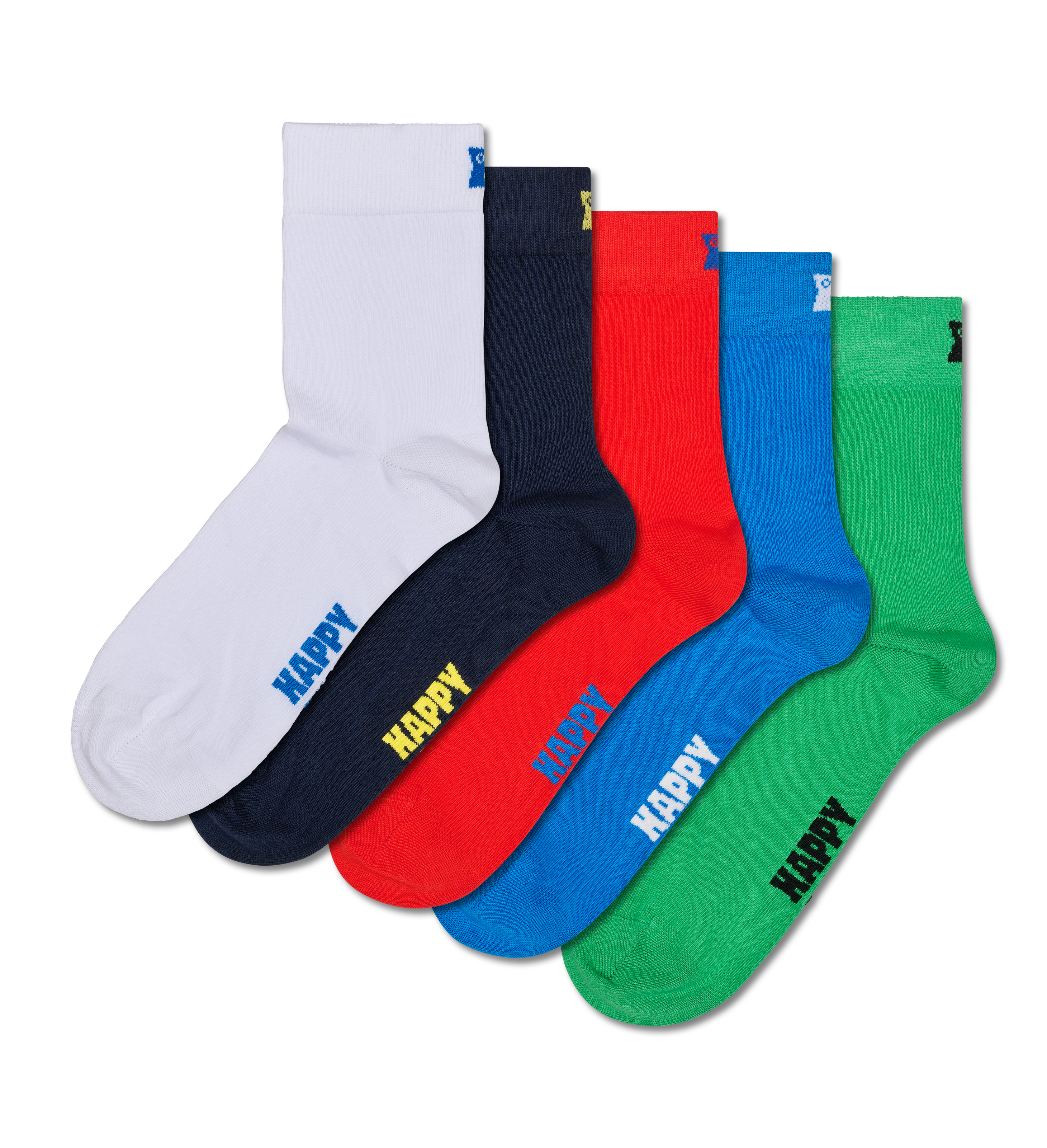 5-Pack Solid Short Crew Socks