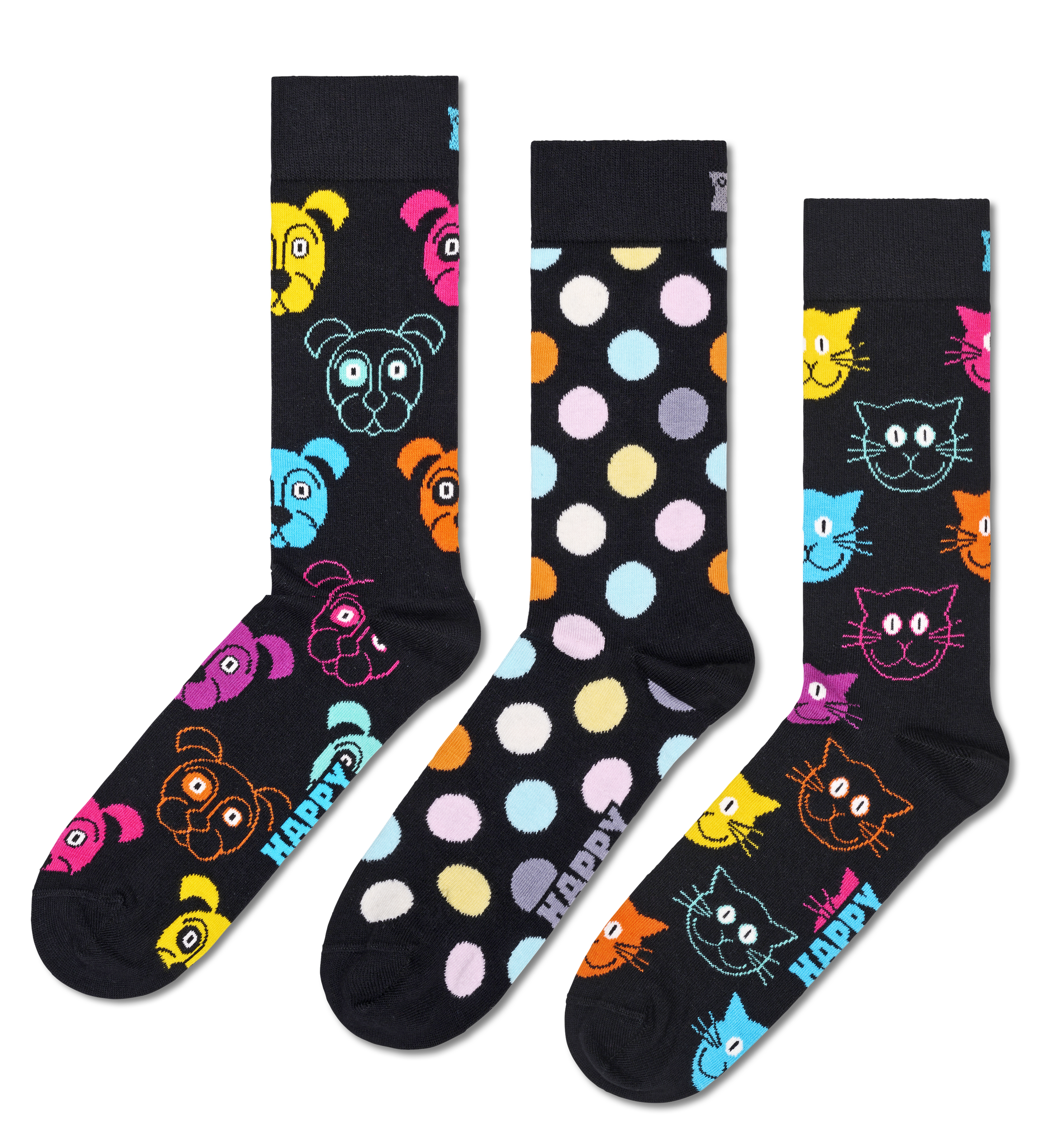 3-Pack Classic Dog Socks