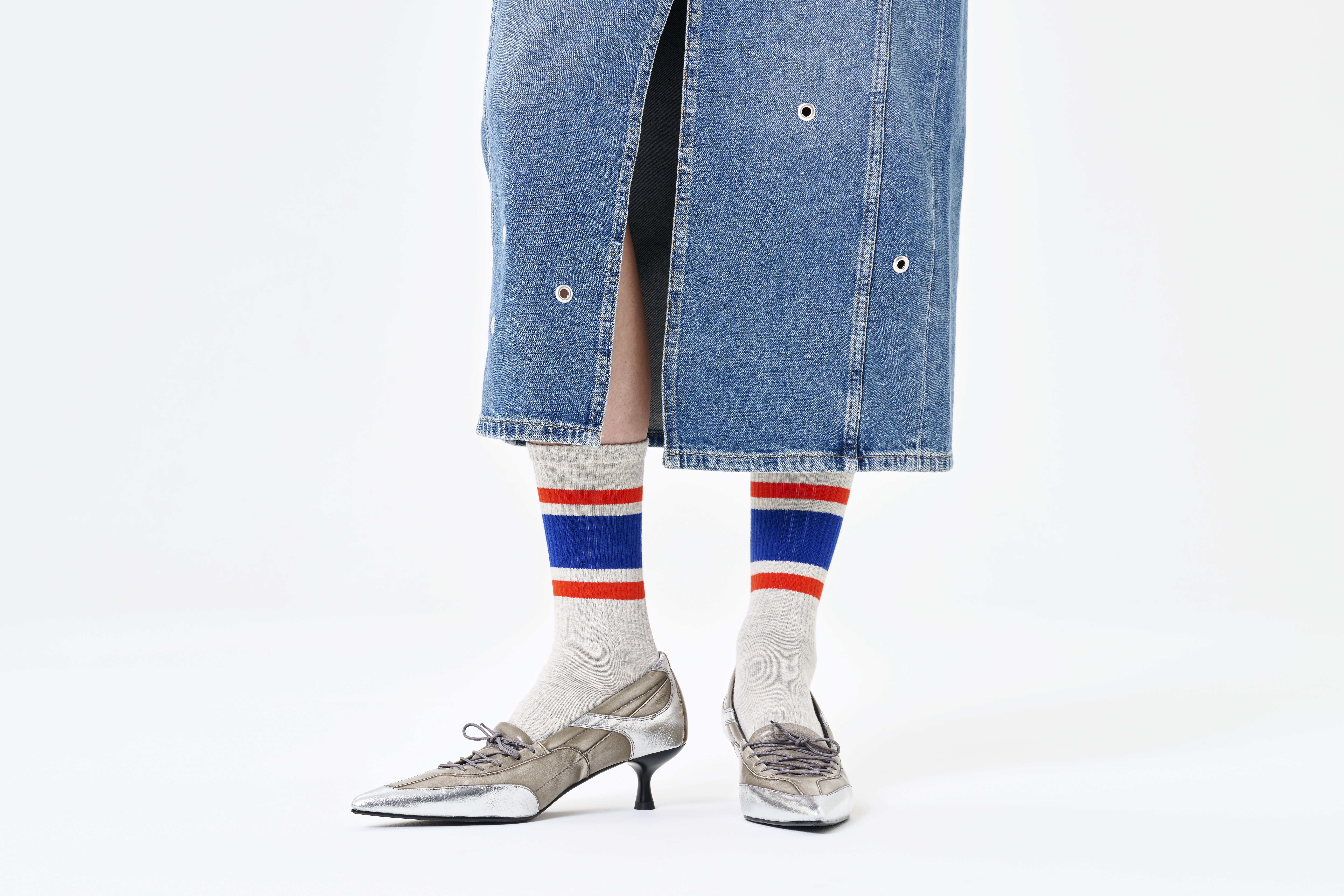 Simple Stripe Sneaker Sock