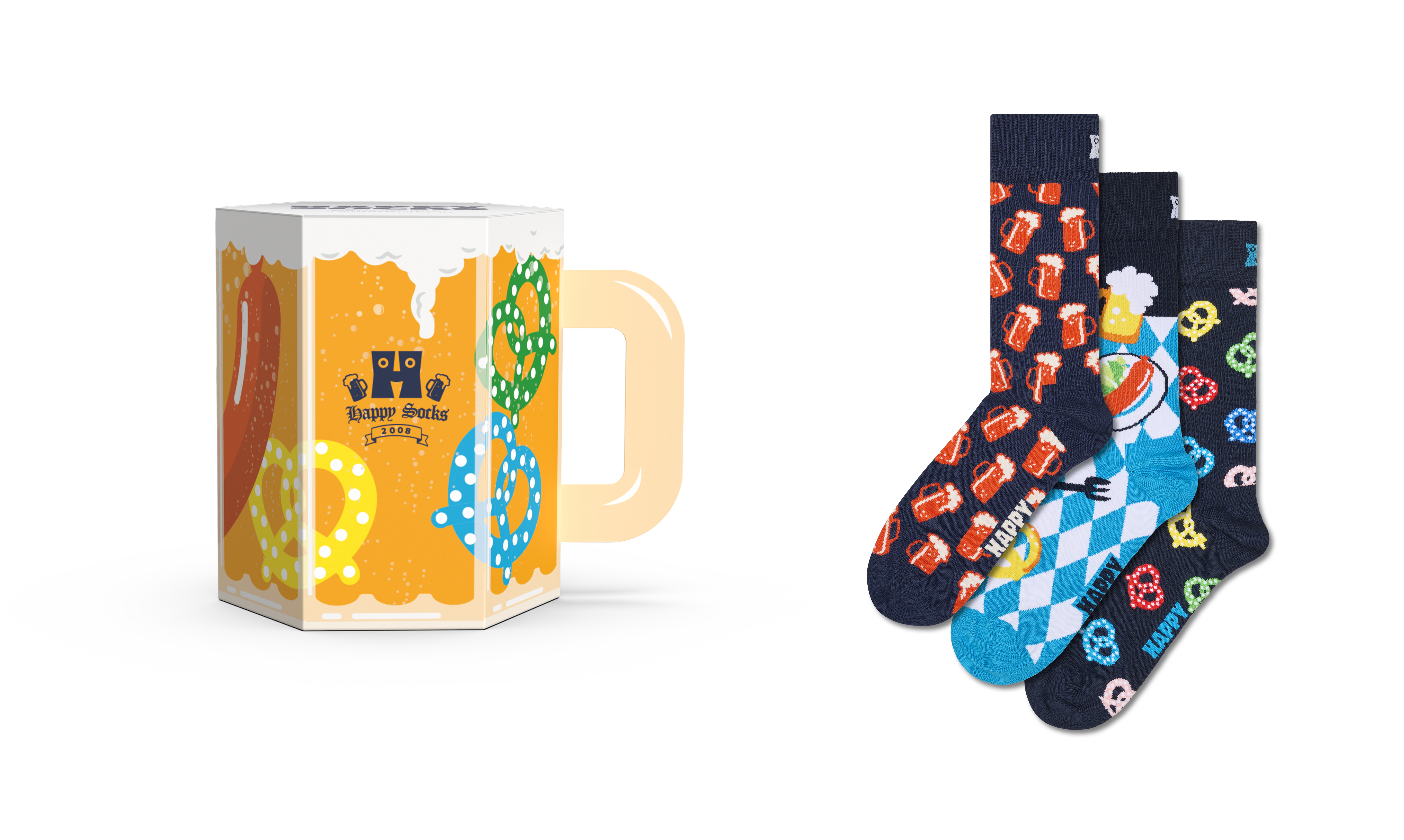 3-Pack Beer Glass Socks Gift Set
