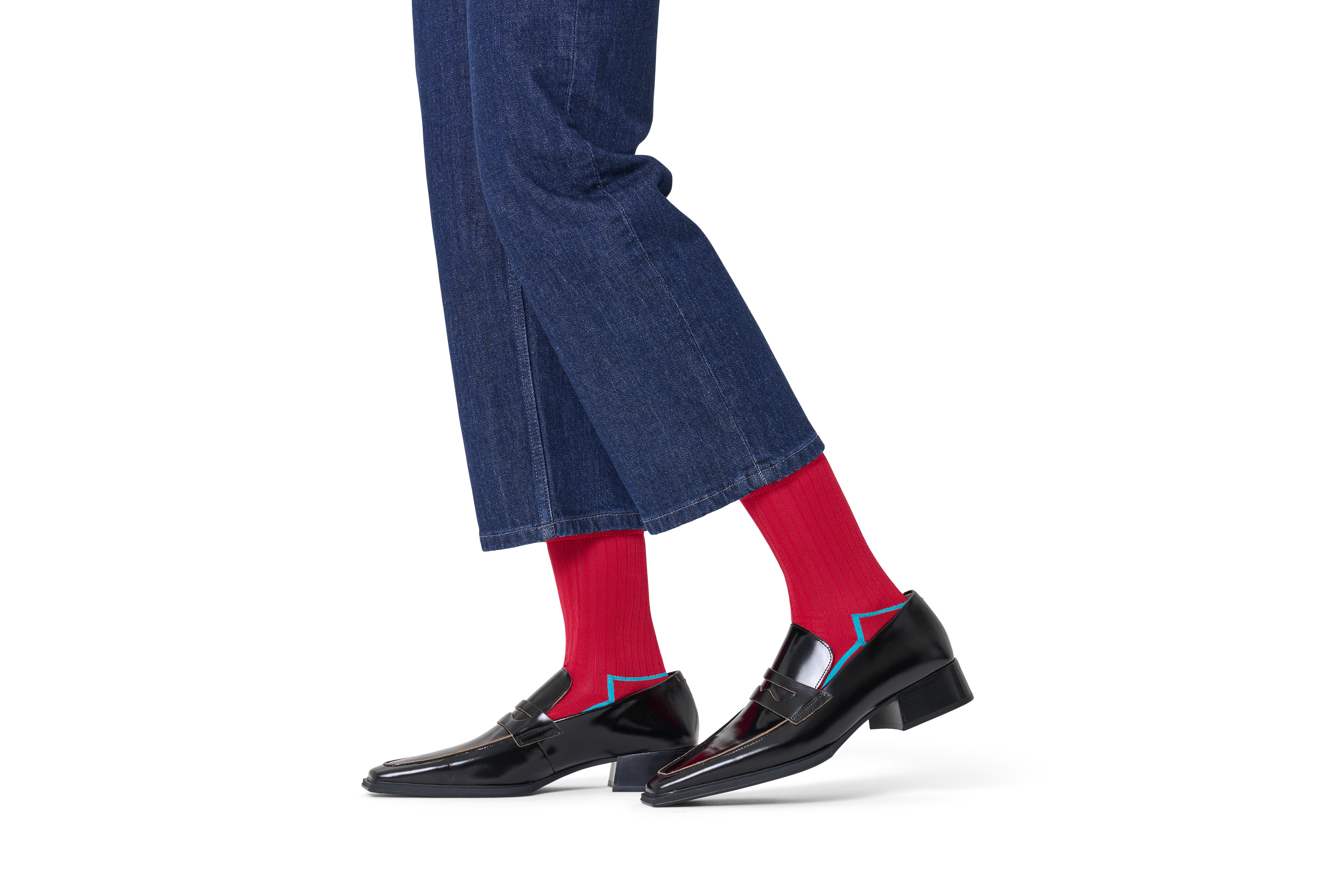 Contrast Stripe Sock