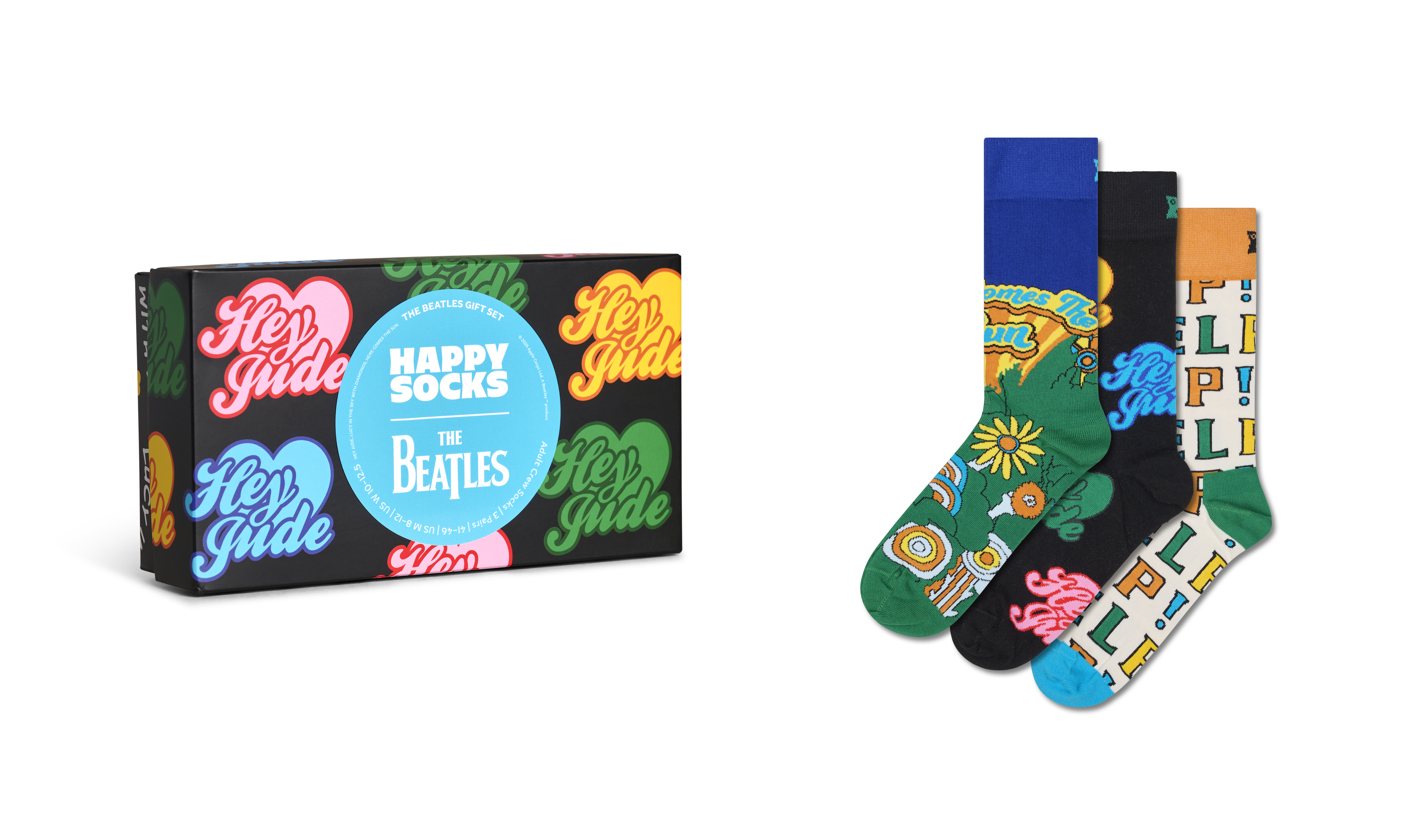 The Beatles 3-Pack Socks Gift Set