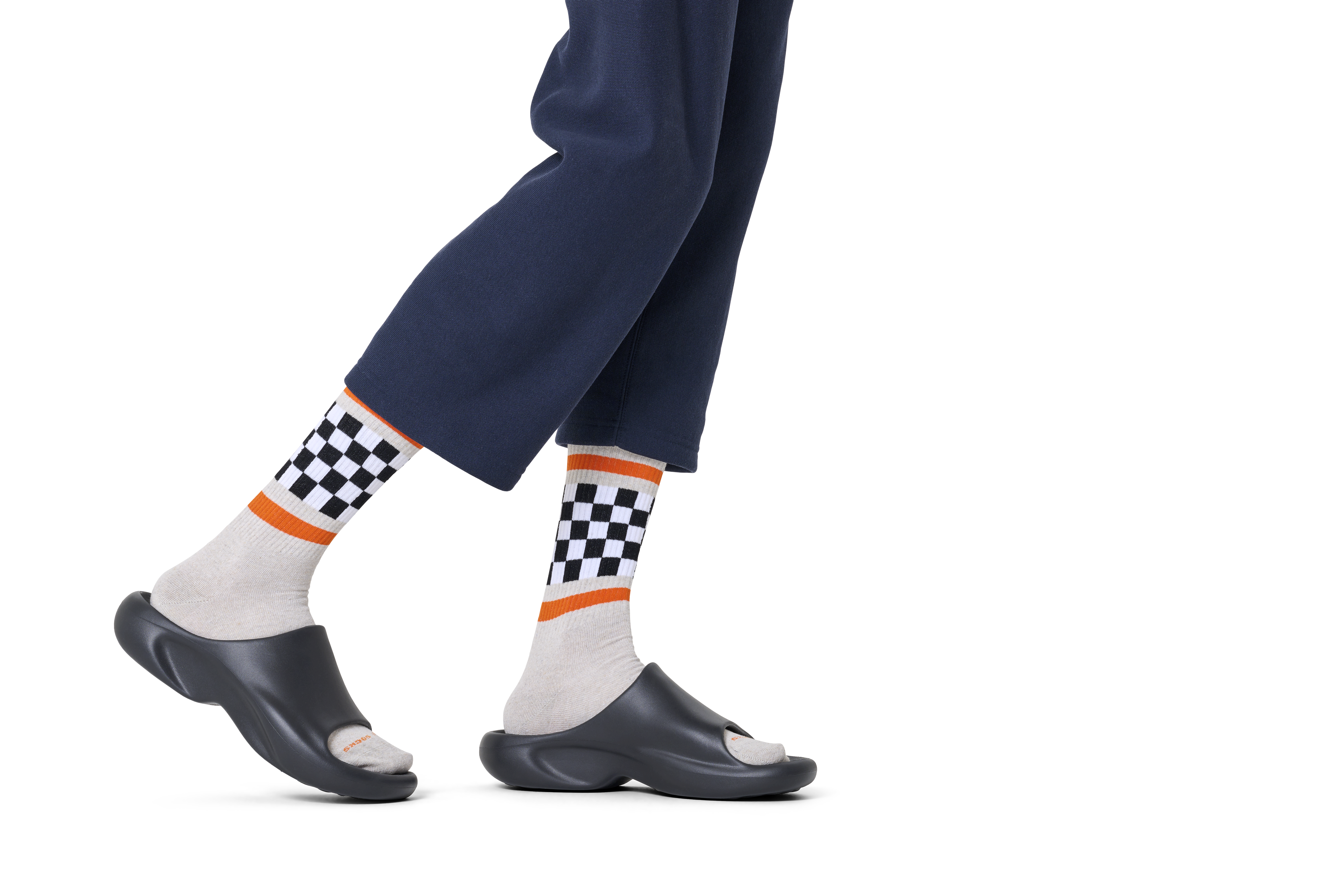 Checked Stripe Sneaker Sock